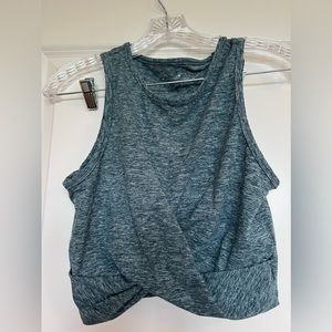 beyond yoga twisted front crop tank